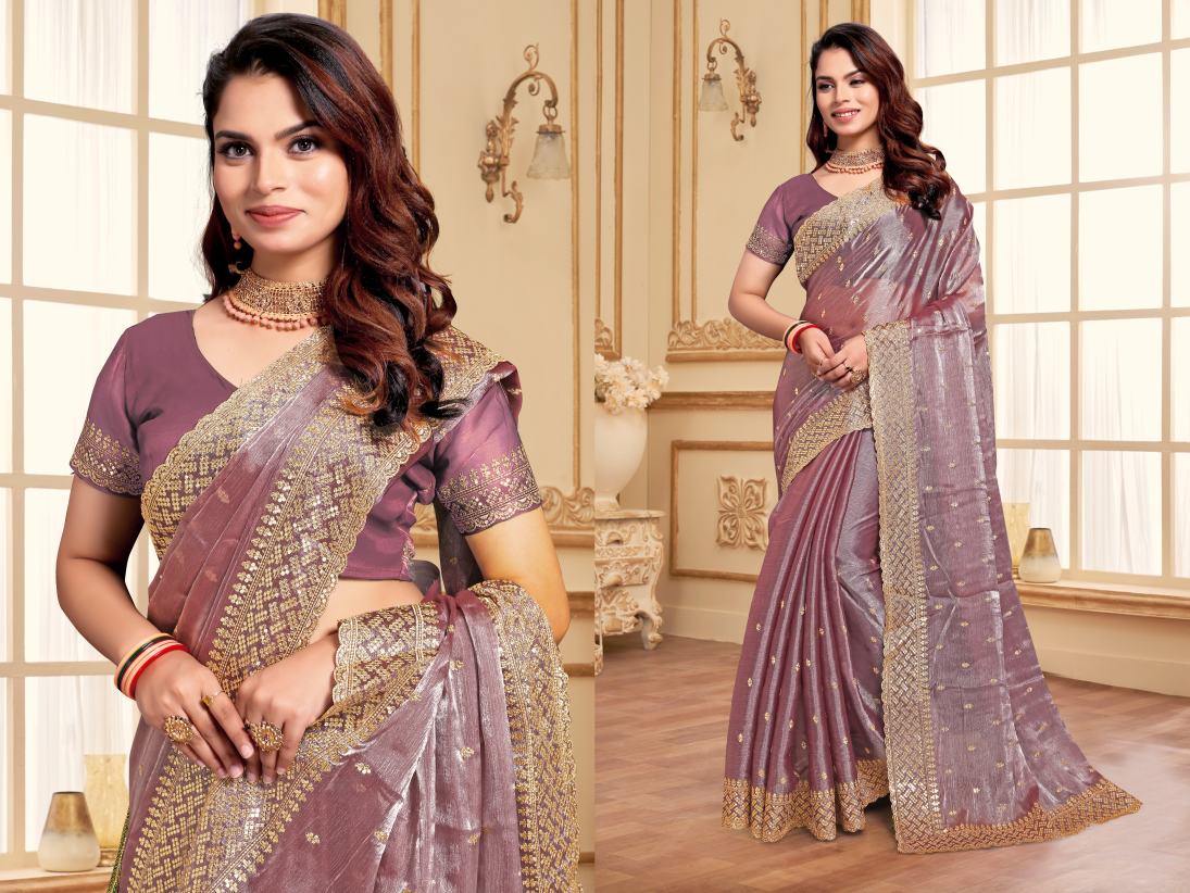 Catalog Designer Embroidery Work Saree