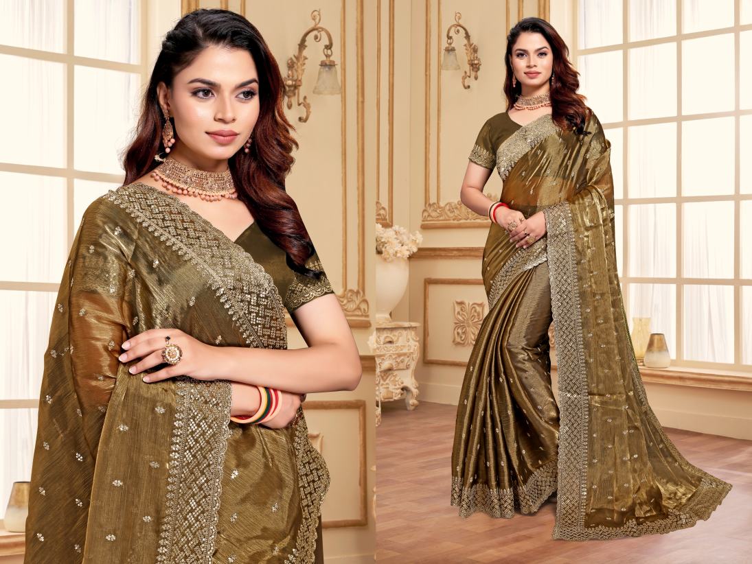 Catalog Designer Embroidery Work Saree