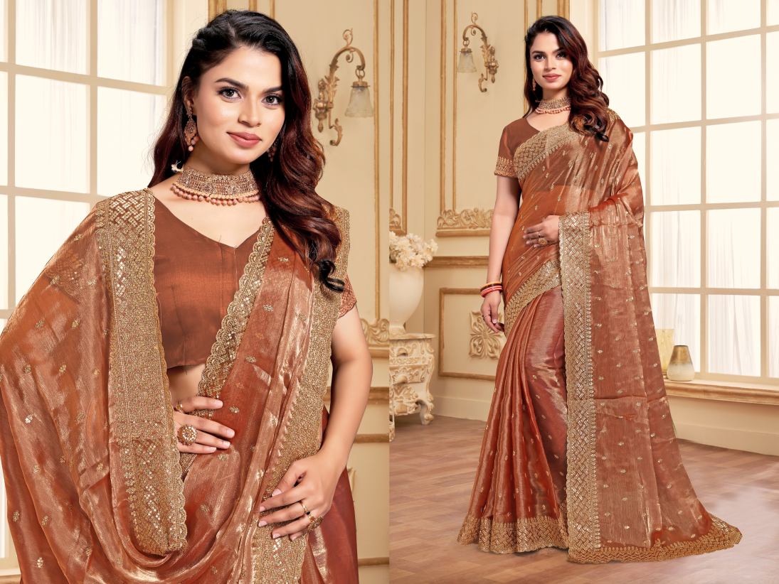 Catalog Designer Embroidery Work Saree