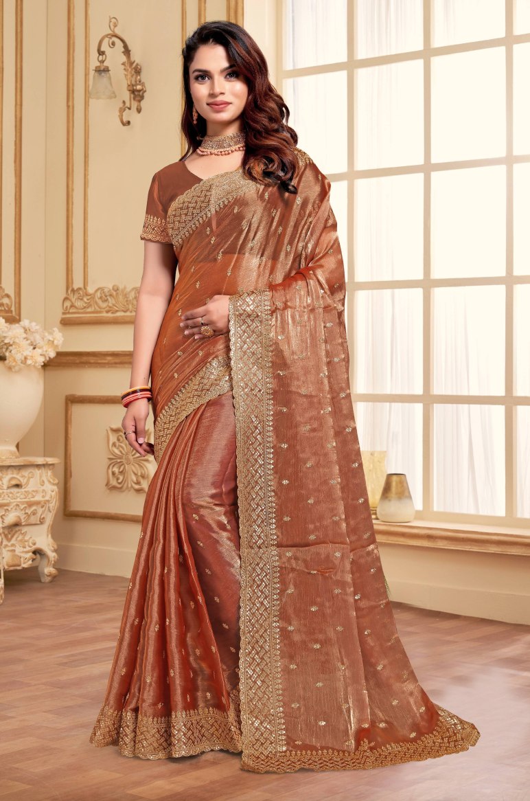 Catalog Designer Embroidery Work Saree