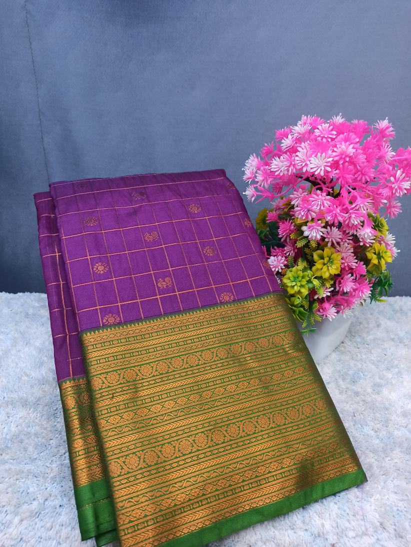 Pure kadial Silk Saree