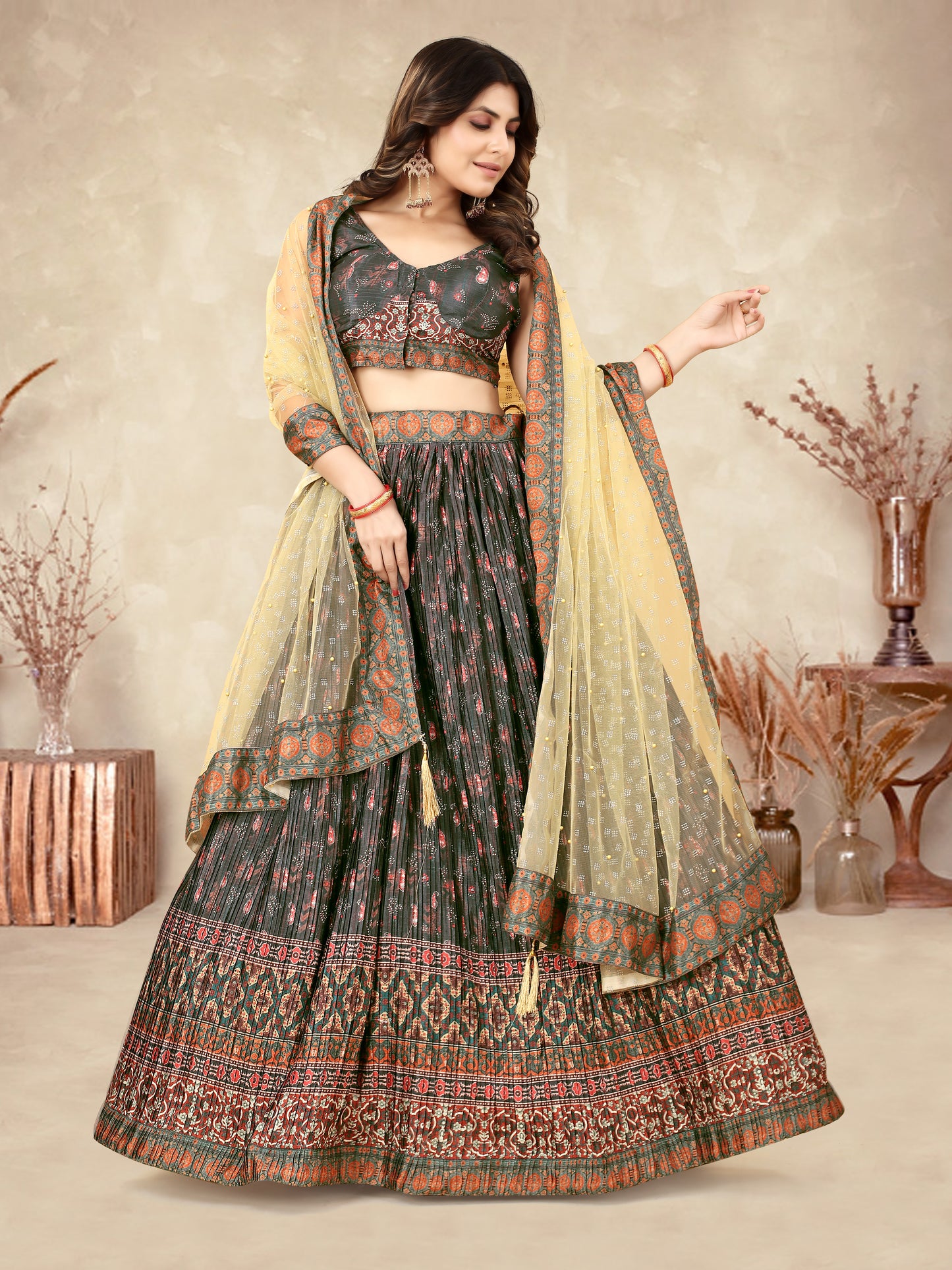 New Semi Stitiched Lehenga Choli