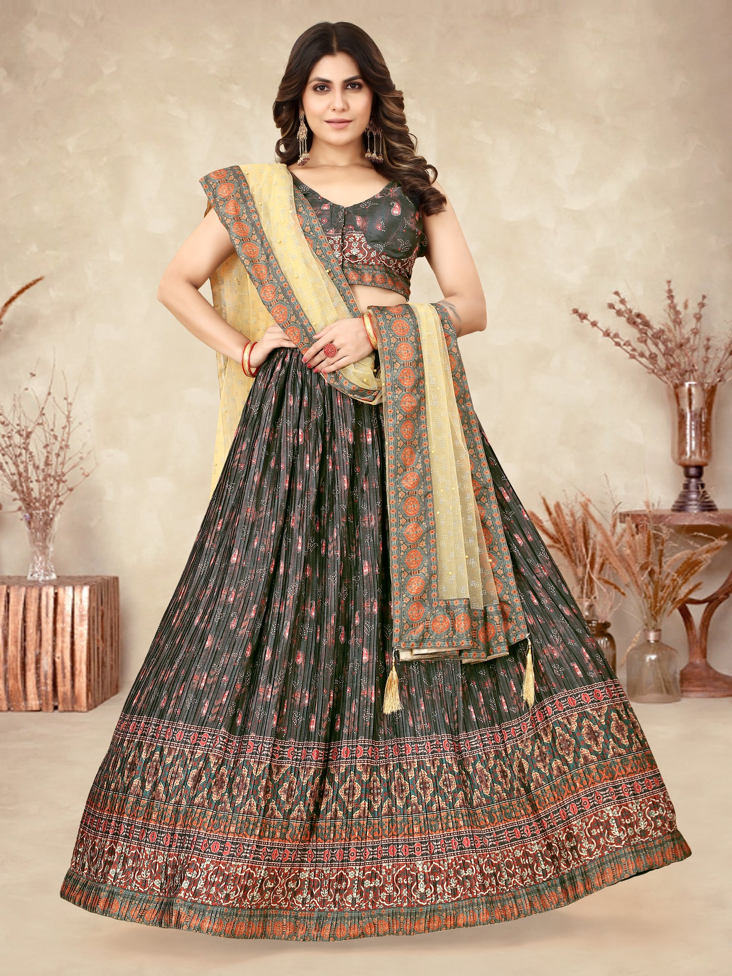 New Semi Stitiched Lehenga Choli