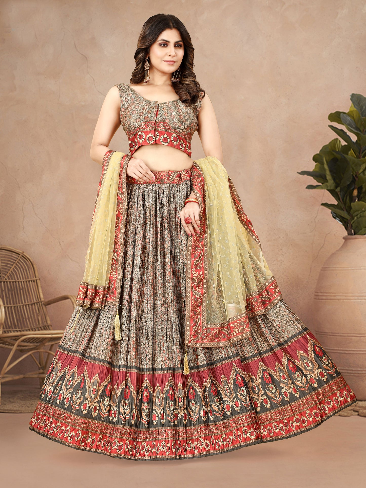 New Semi Stitiched Lehenga Choli