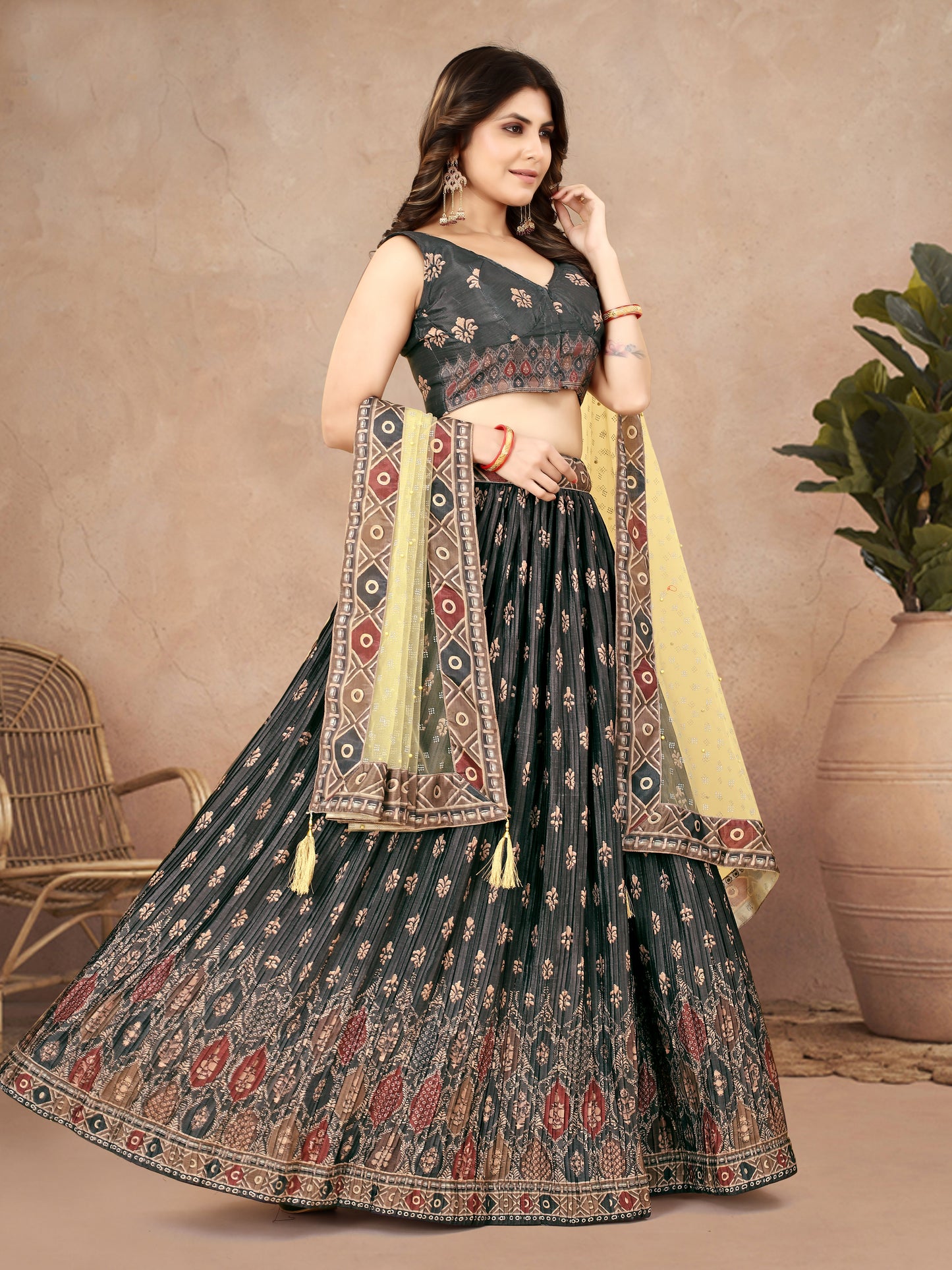 New Semi Stitiched Lehenga Choli