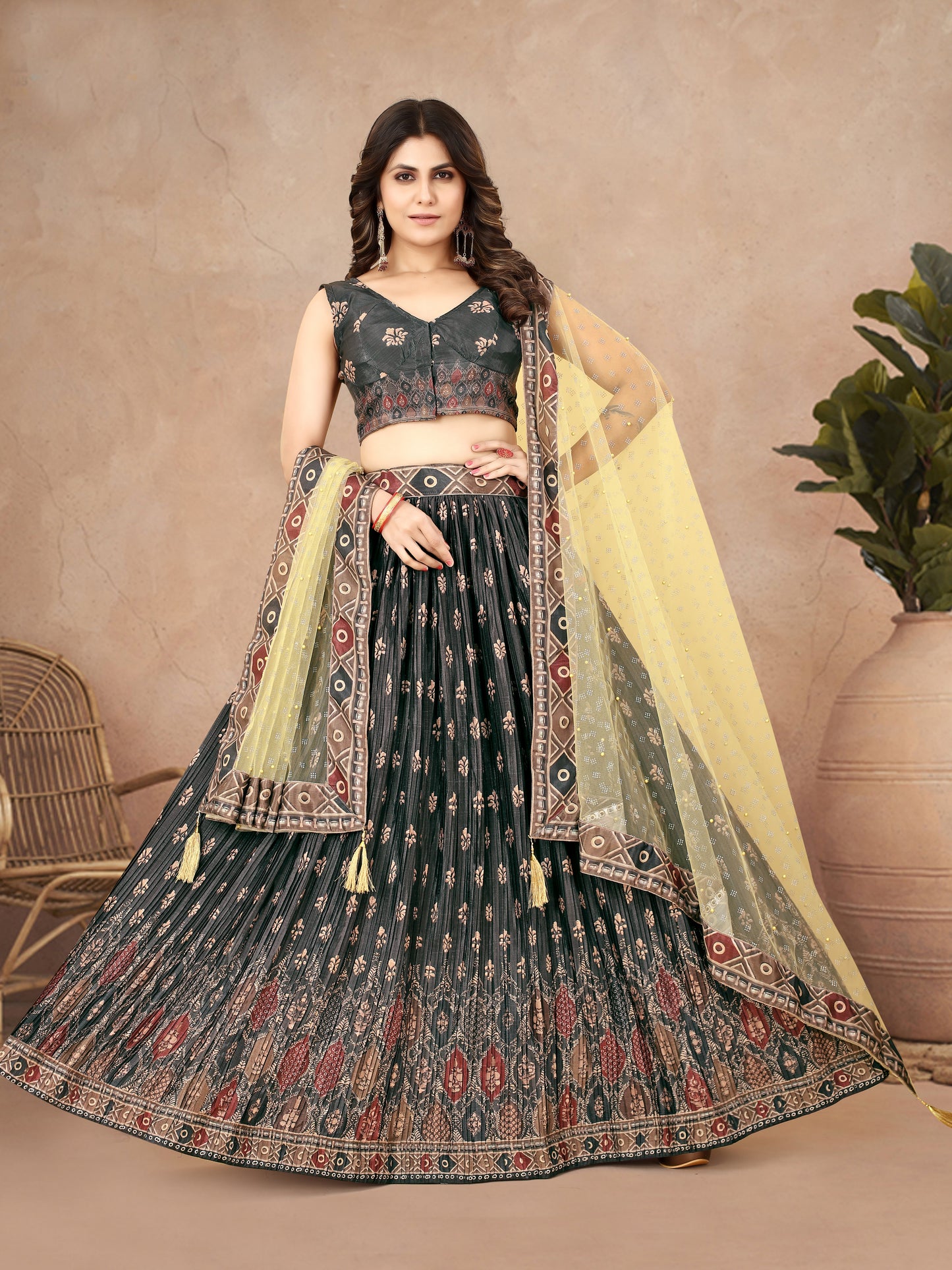 New Semi Stitiched Lehenga Choli