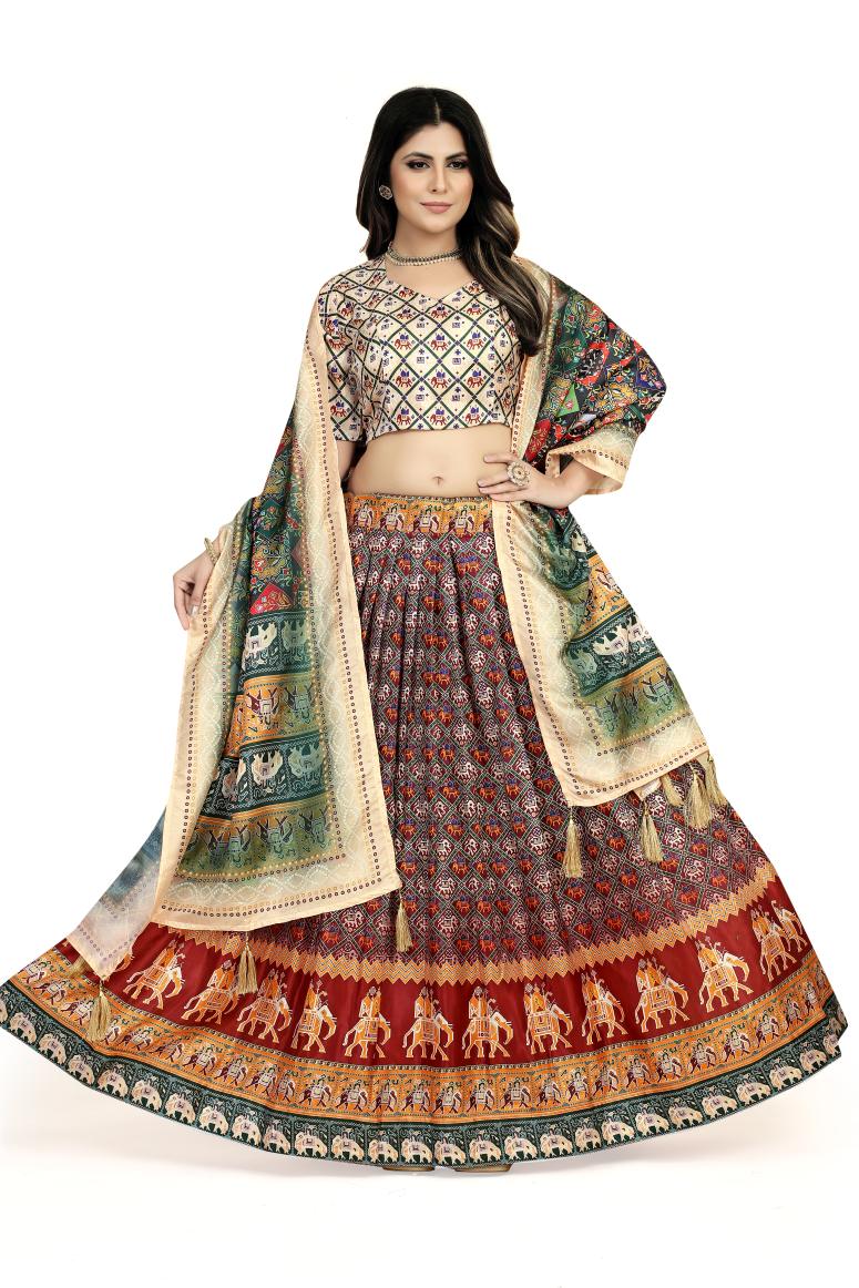 New Semi Stitiched Lehenga Choli