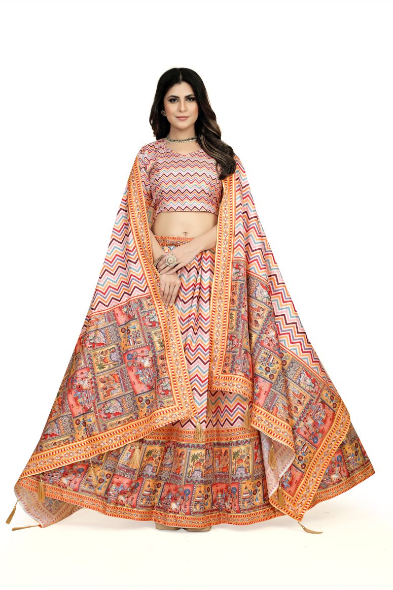 New Semi Stitiched Lehenga Choli