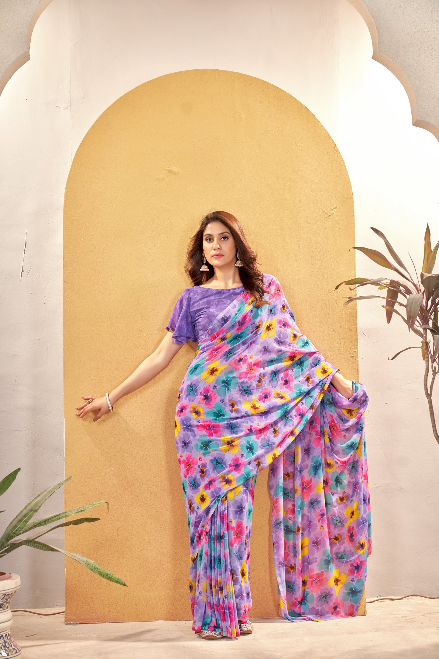 Georgette Silk Saree