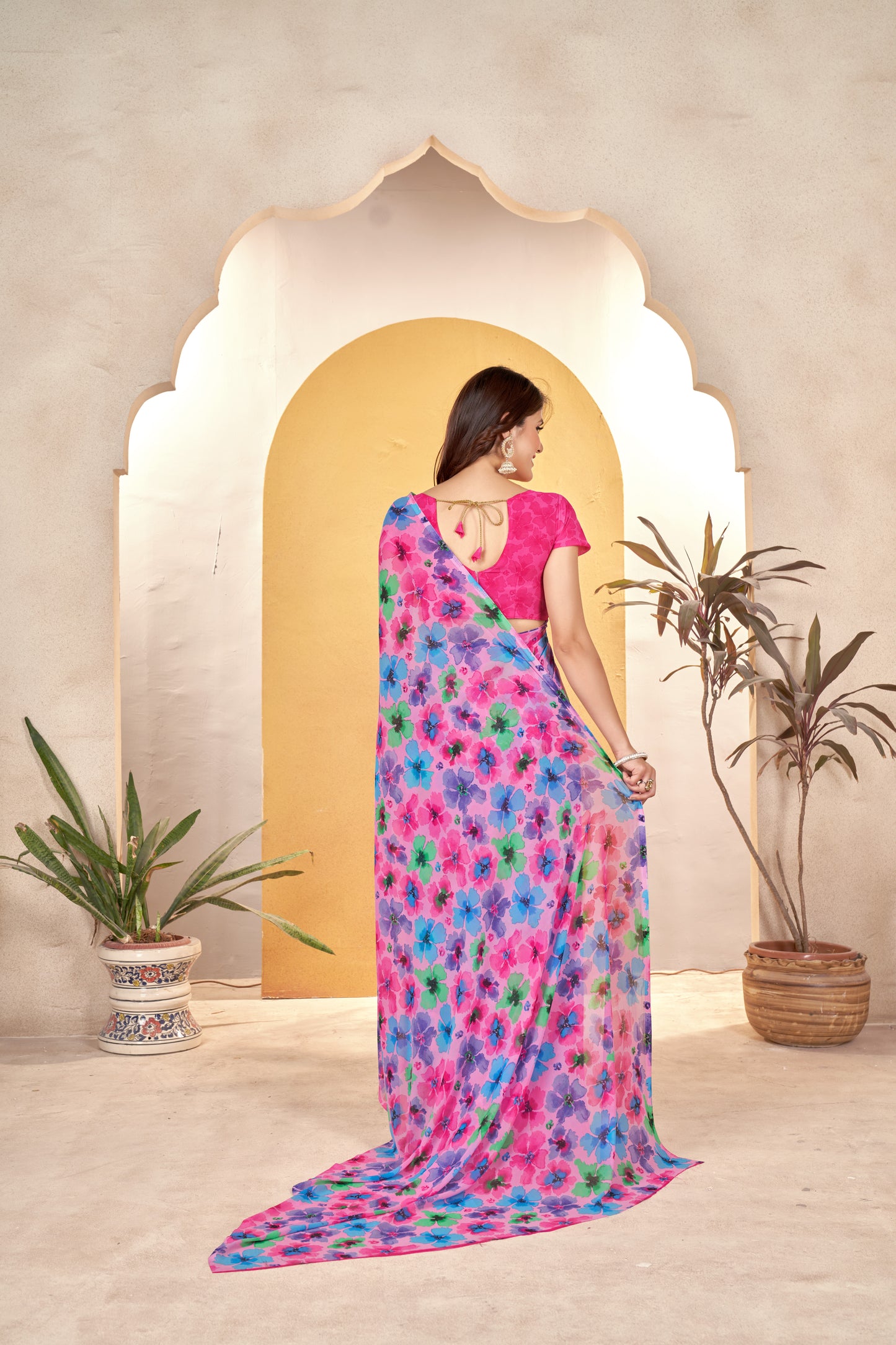 Georgette Silk Saree