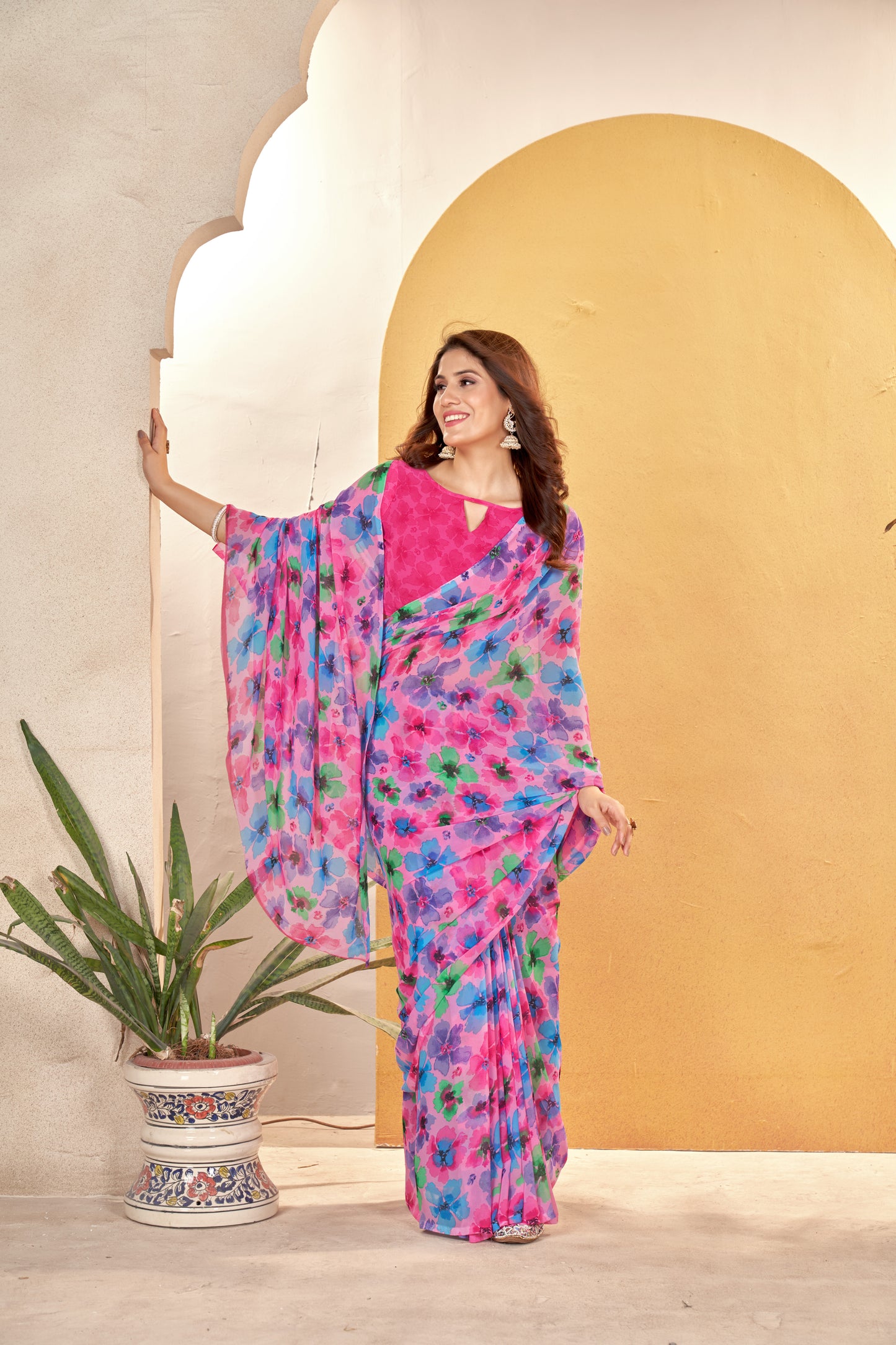 Georgette Silk Saree