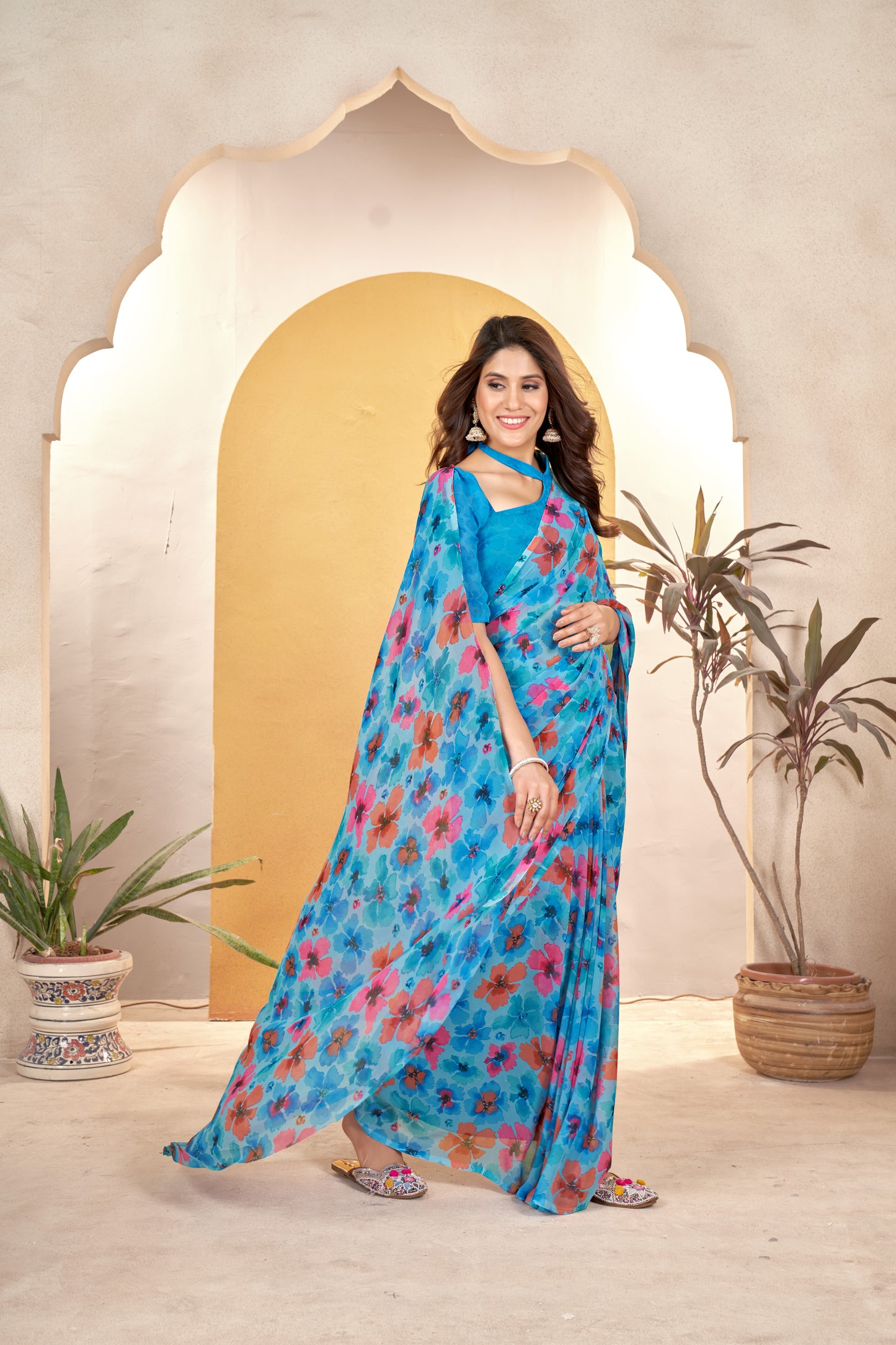 Georgette Silk Saree