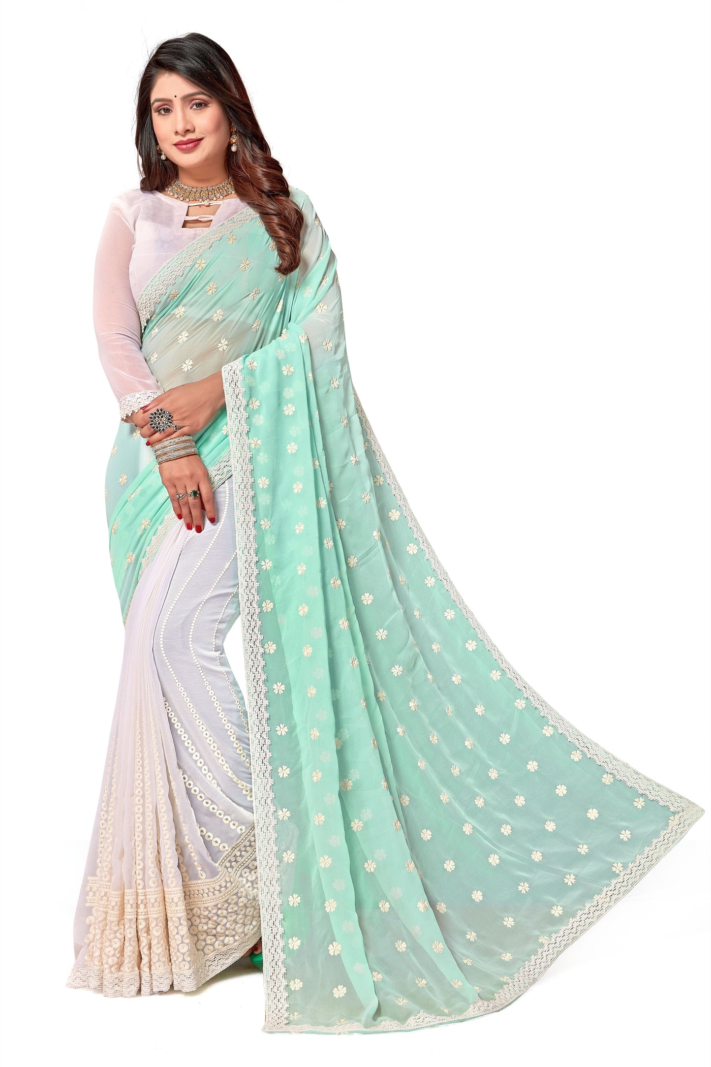 Georgette Silk Saree