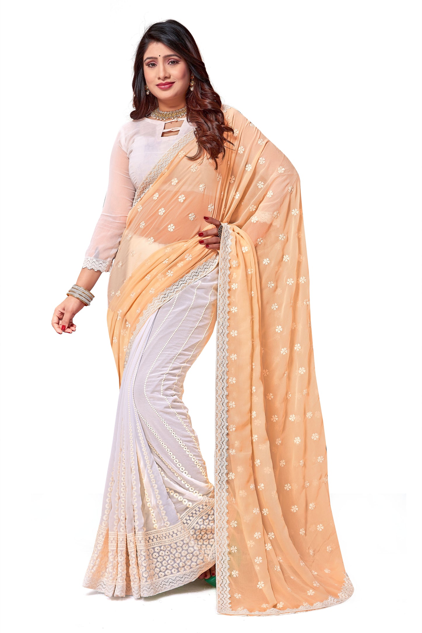 Georgette Silk Saree