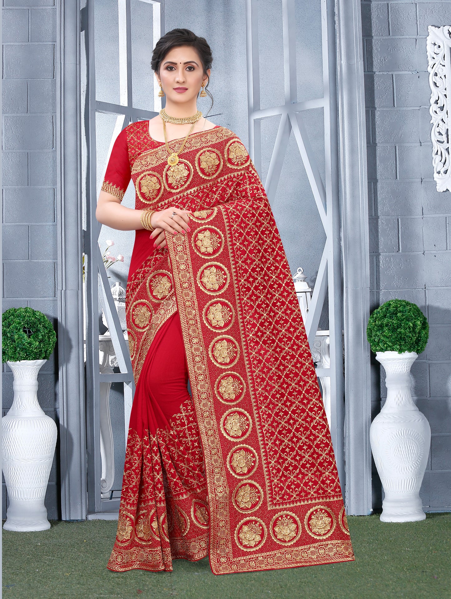 Catalog Designer Embroidery Work Saree