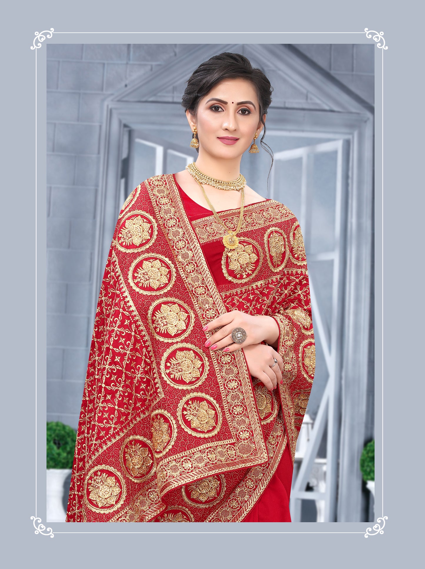 Catalog Designer Embroidery Work Saree