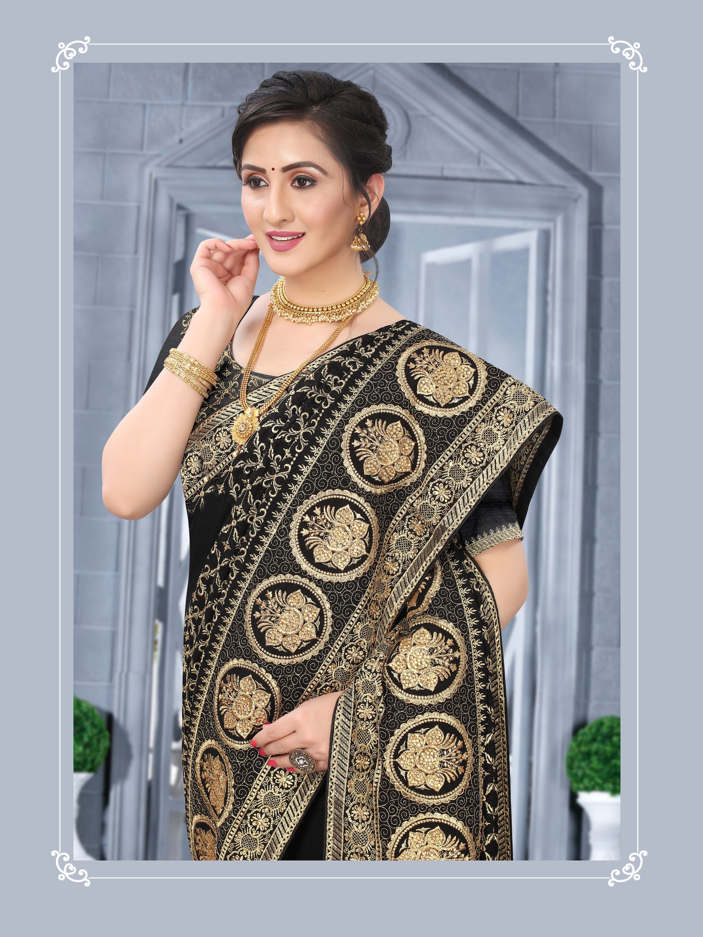 Catalog Designer Embroidery Work Saree