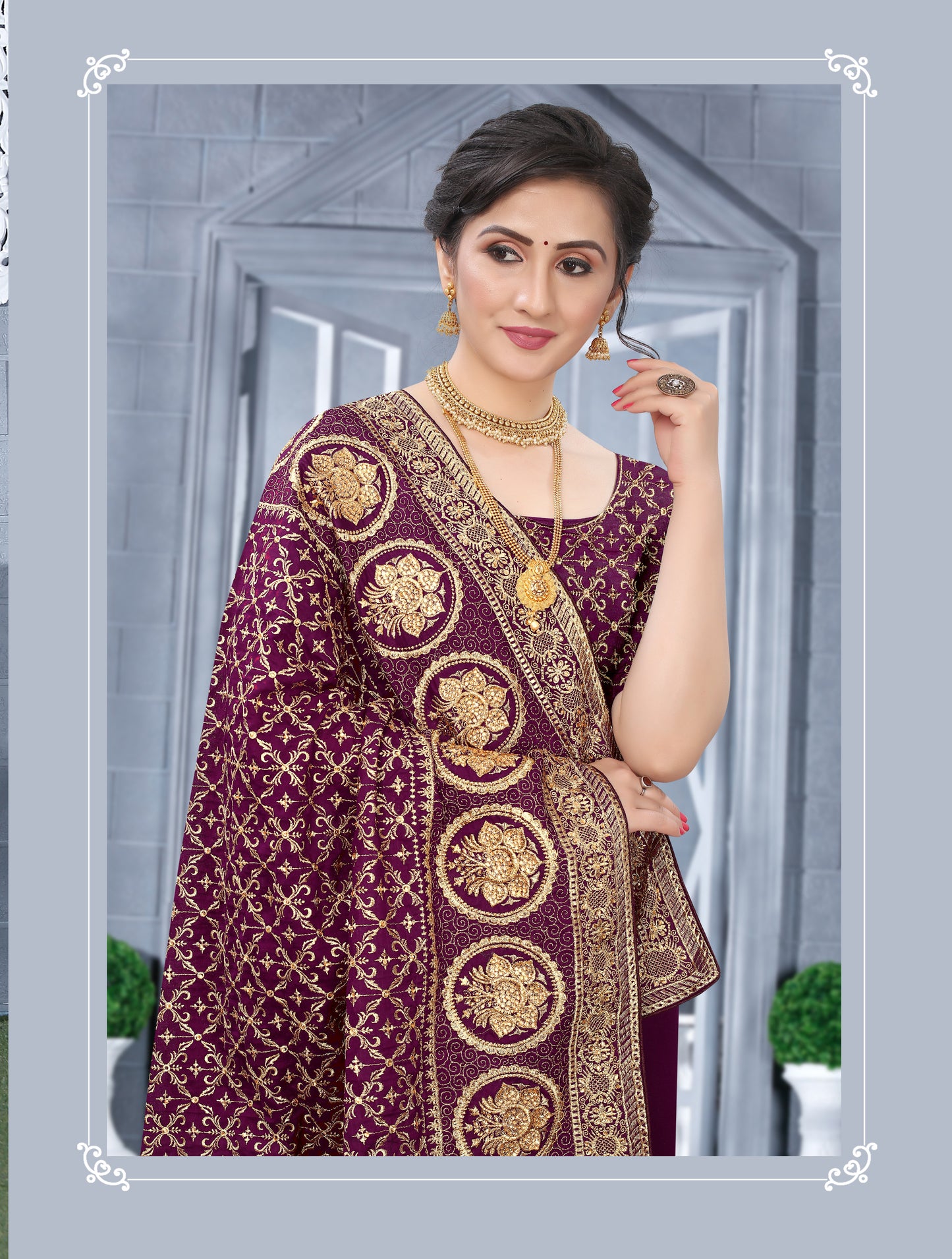 Catalog Designer Embroidery Work Saree