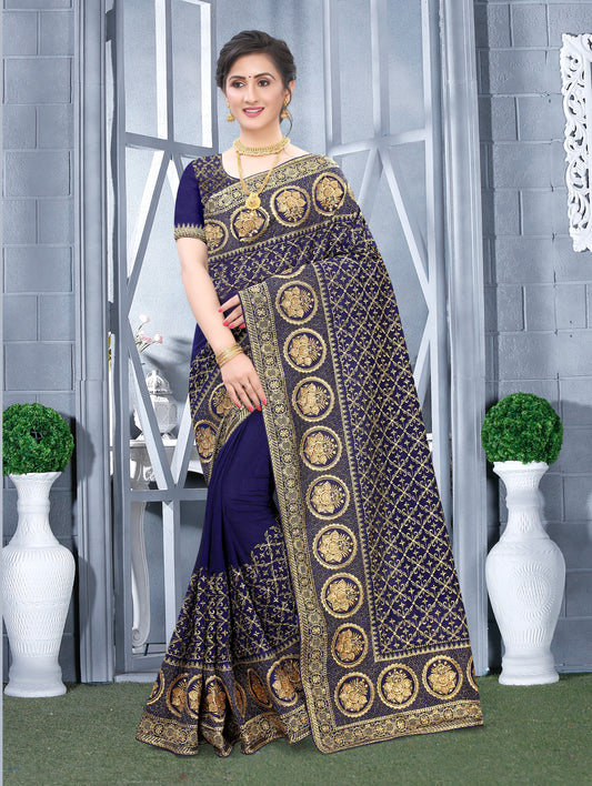 Catalog Designer Embroidery Work Saree