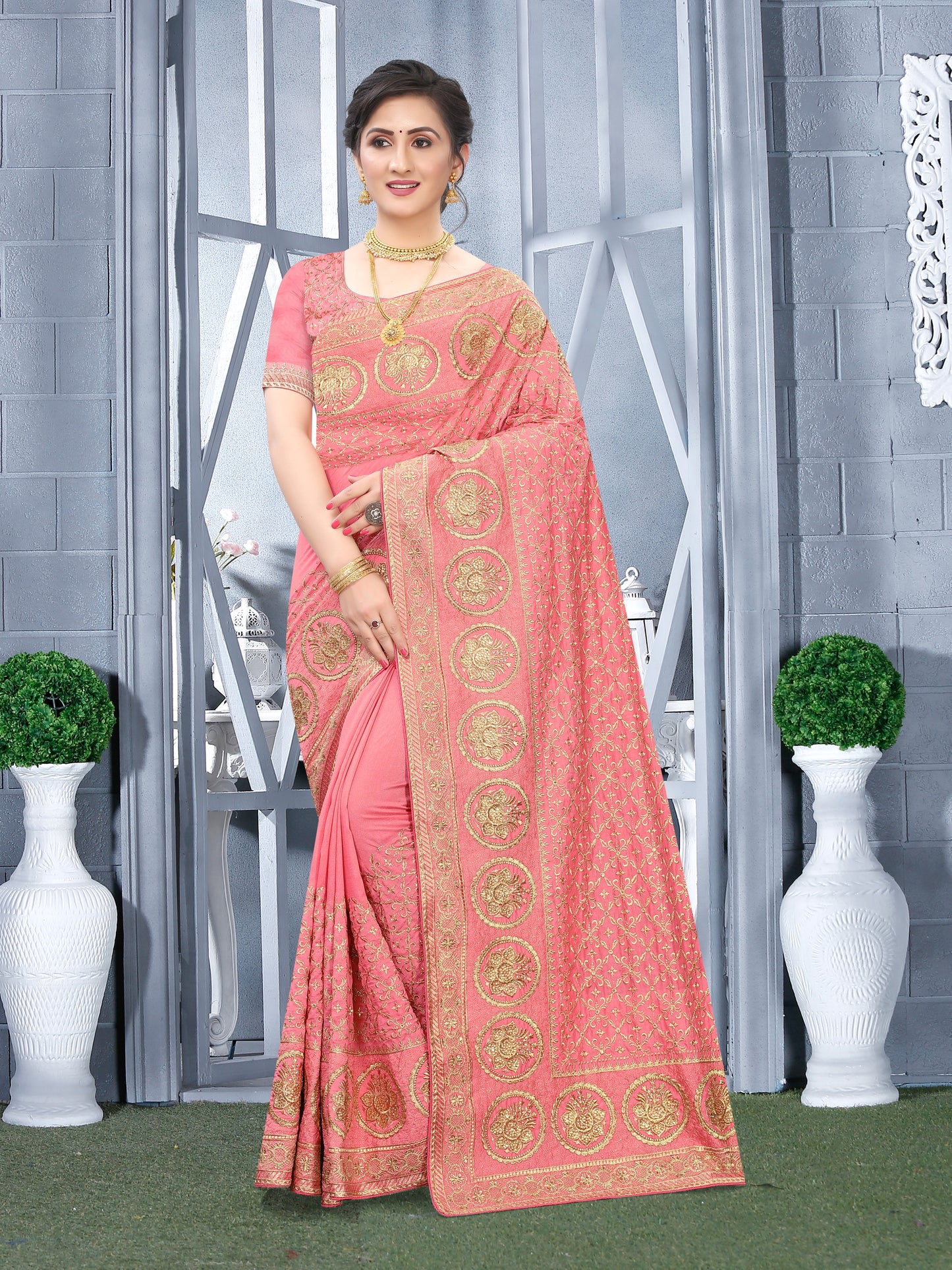 Catalog Designer Embroidery Work Saree