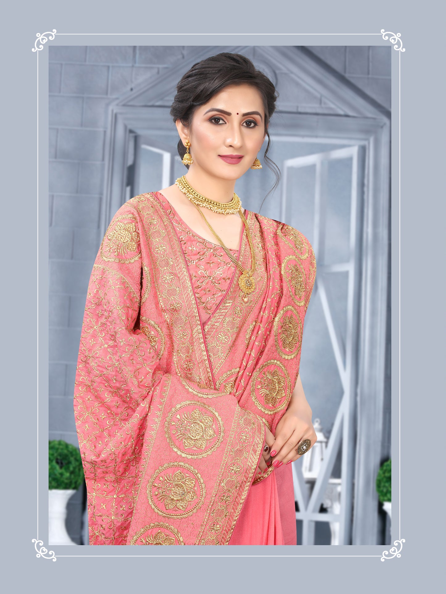 Catalog Designer Embroidery Work Saree