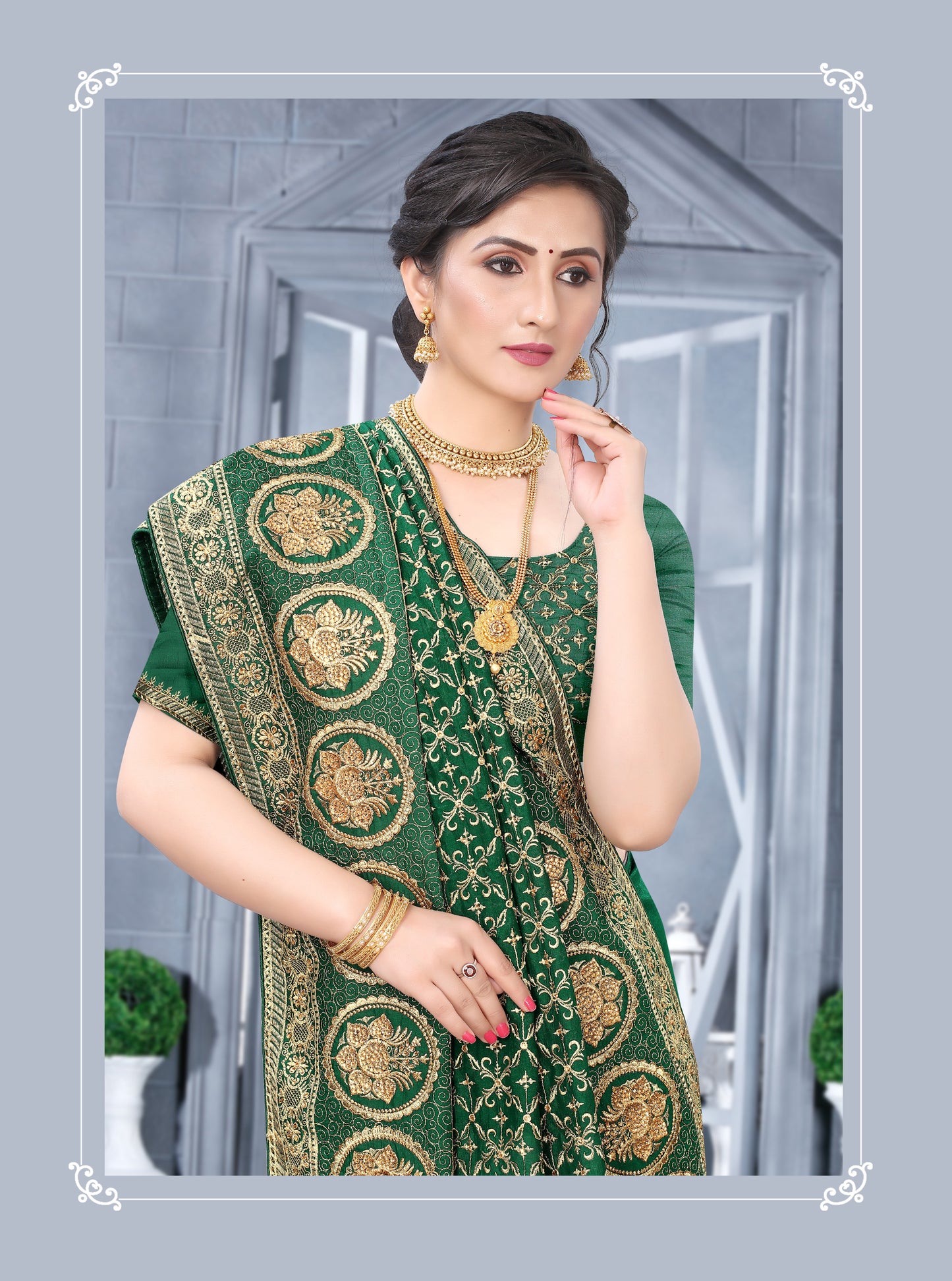 Catalog Designer Embroidery Work Saree