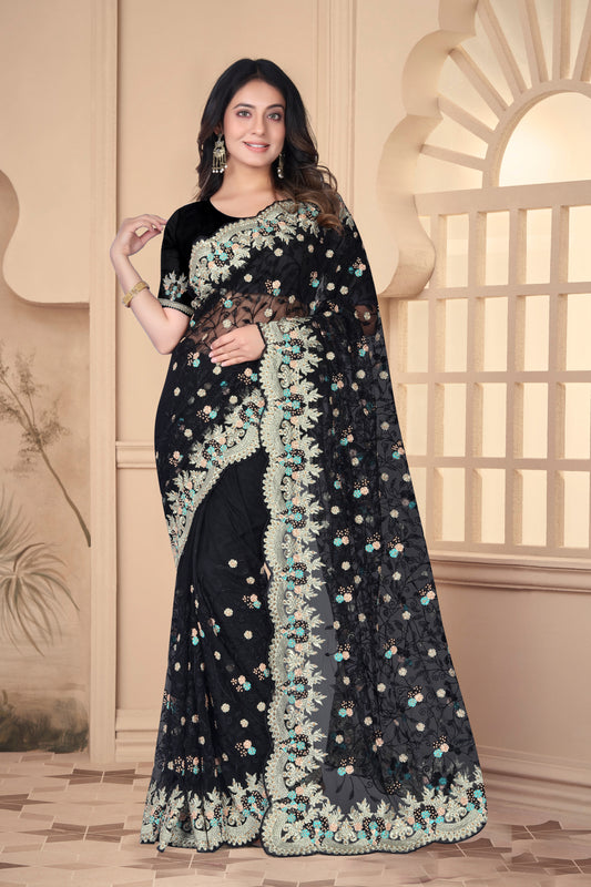 Catalog Designer Embroidery Work Saree