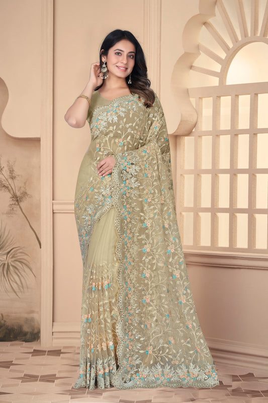 Catalog Designer Embroidery Work Saree