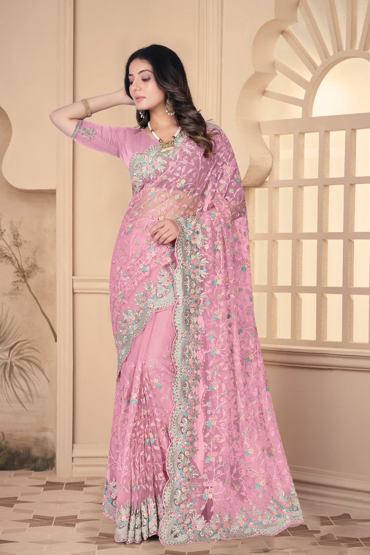 Catalog Designer Embroidery Work Saree