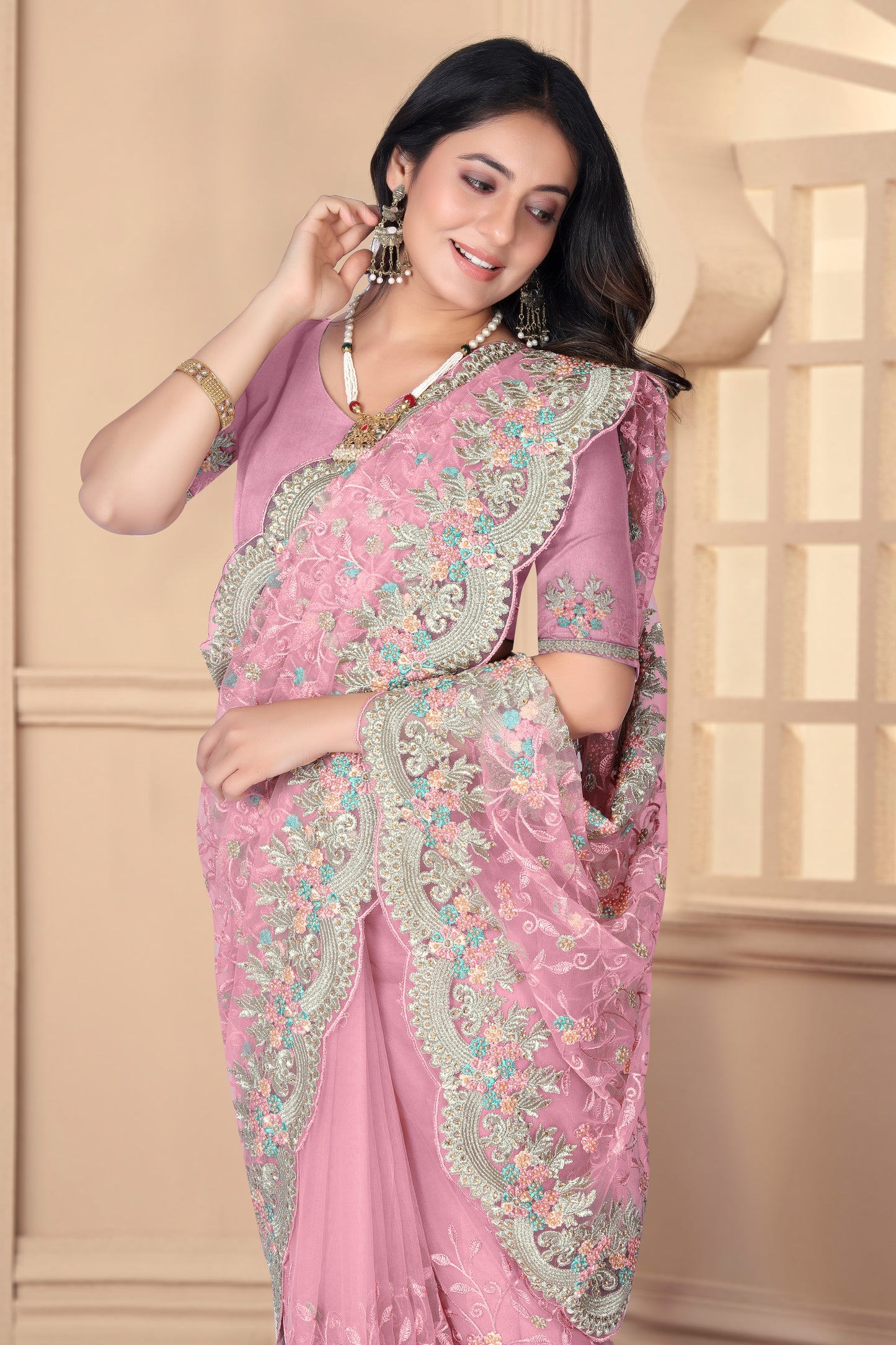 Catalog Designer Embroidery Work Saree