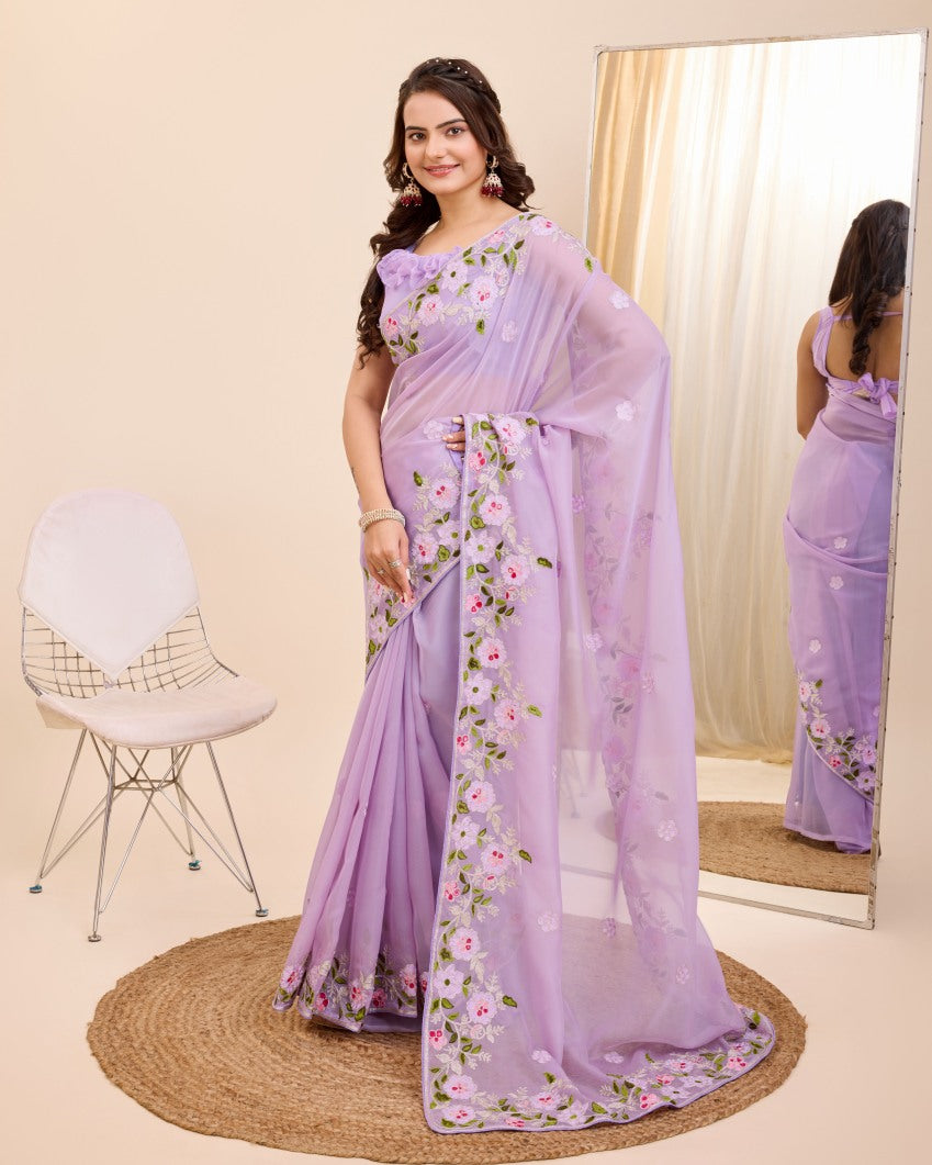 Catalog Designer Embroidery Work Saree