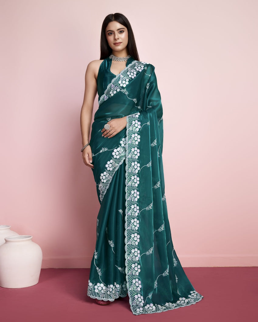 Catalog Designer Embroidery Work Saree