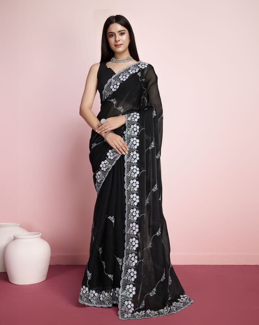 Catalog Designer Embroidery Work Saree