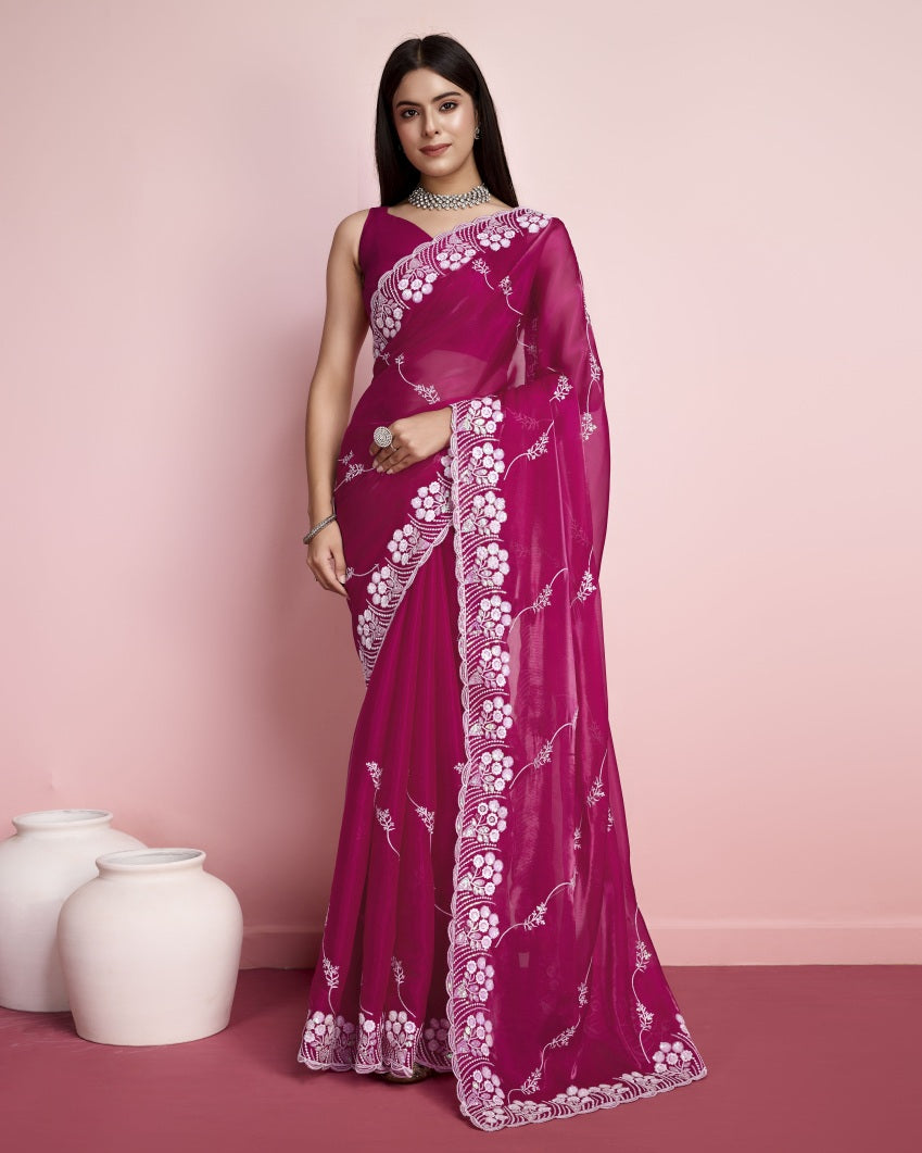 Catalog Designer Embroidery Work Saree