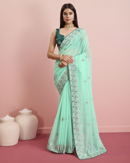 Catalog Designer Embroidery Work Saree