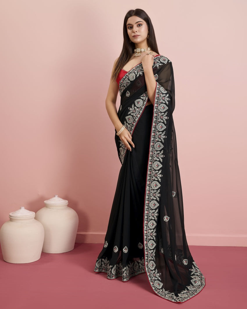 Catalog Designer Embroidery Work Saree