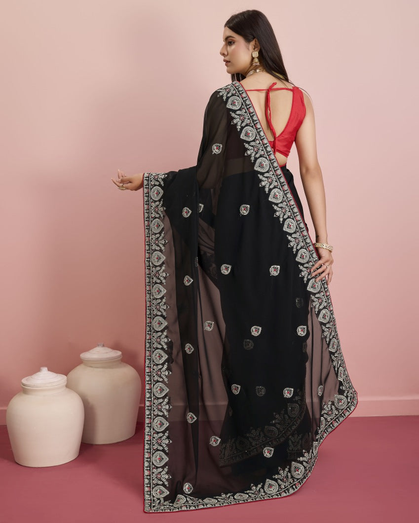 Catalog Designer Embroidery Work Saree