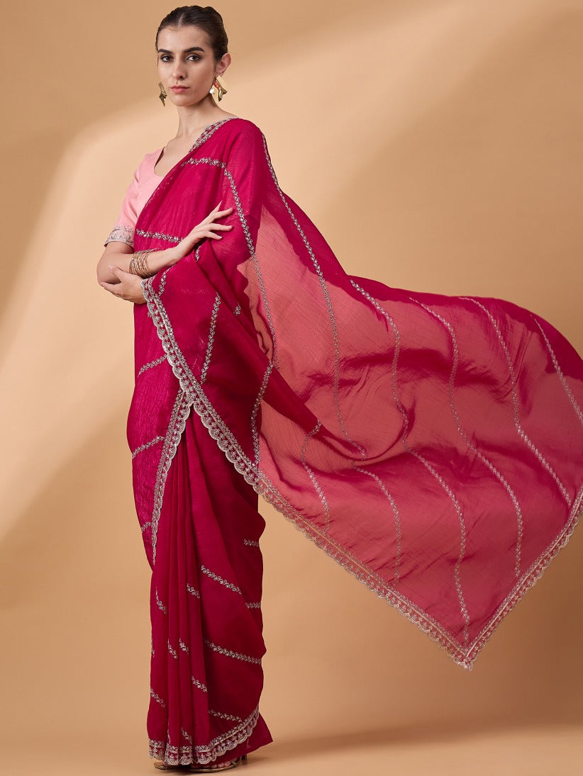 Georgette Silk Saree