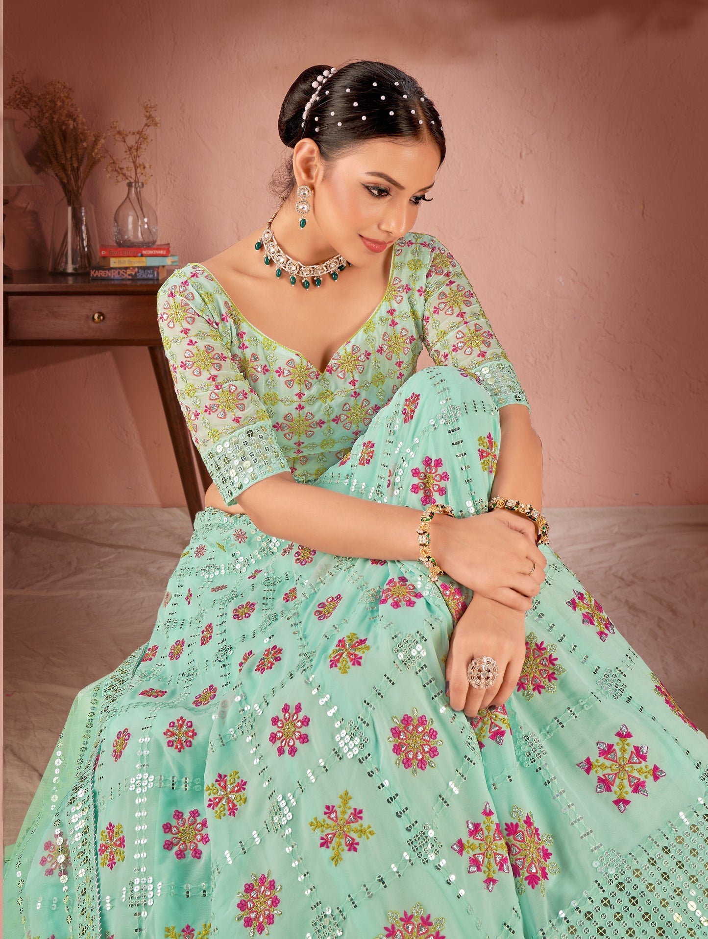 New Semi Stitiched Lehenga Choli