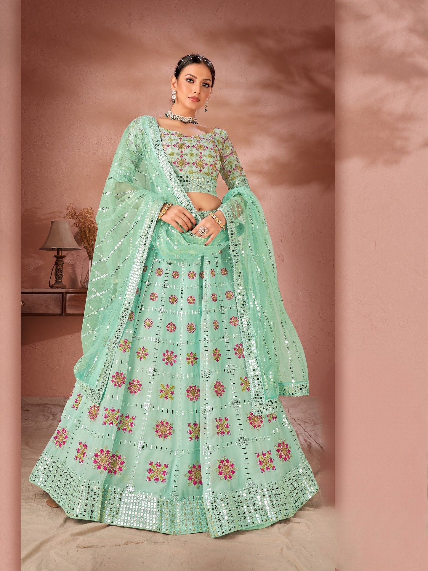 New Semi Stitiched Lehenga Choli