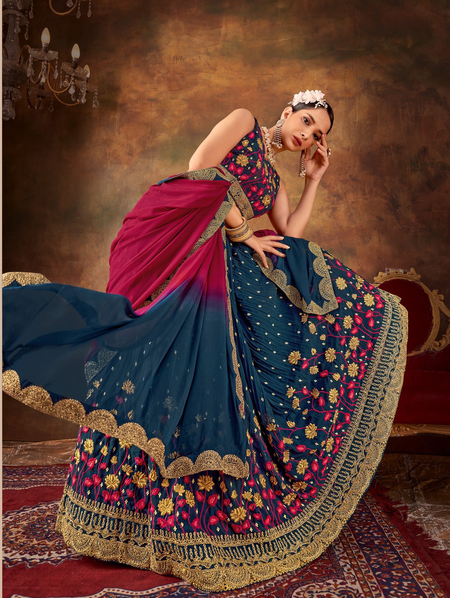 New Semi Stitiched Lehenga Choli