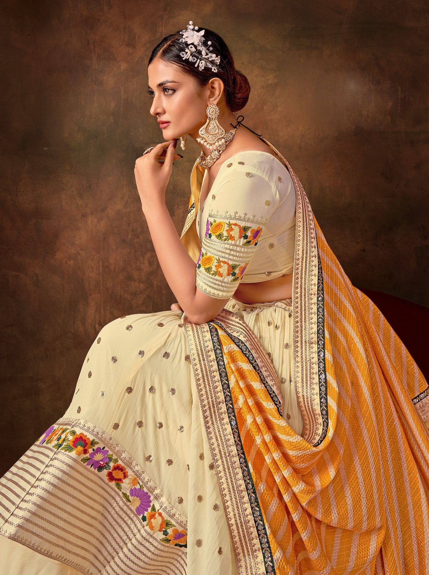 New Semi Stitiched Lehenga Choli