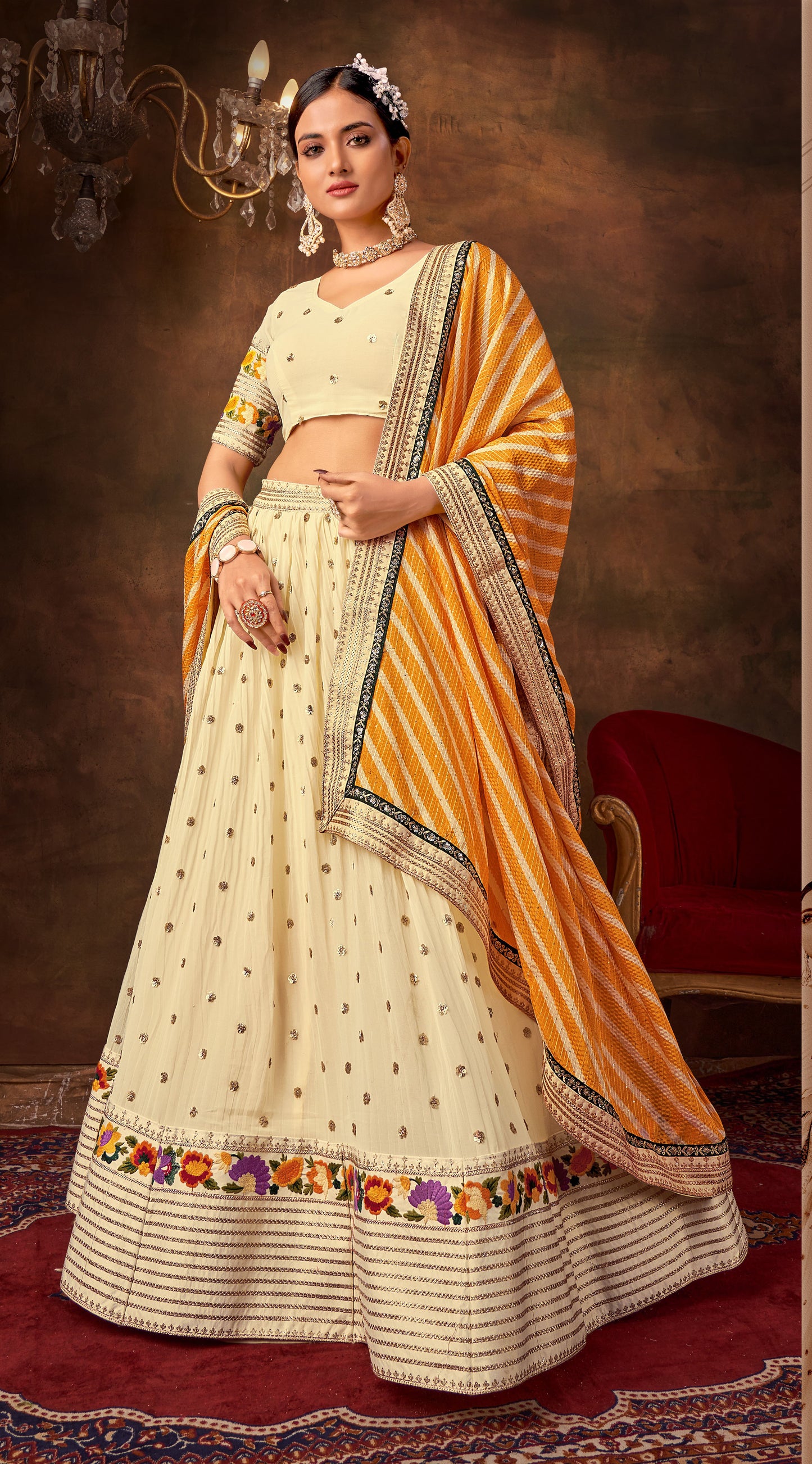 New Semi Stitiched Lehenga Choli