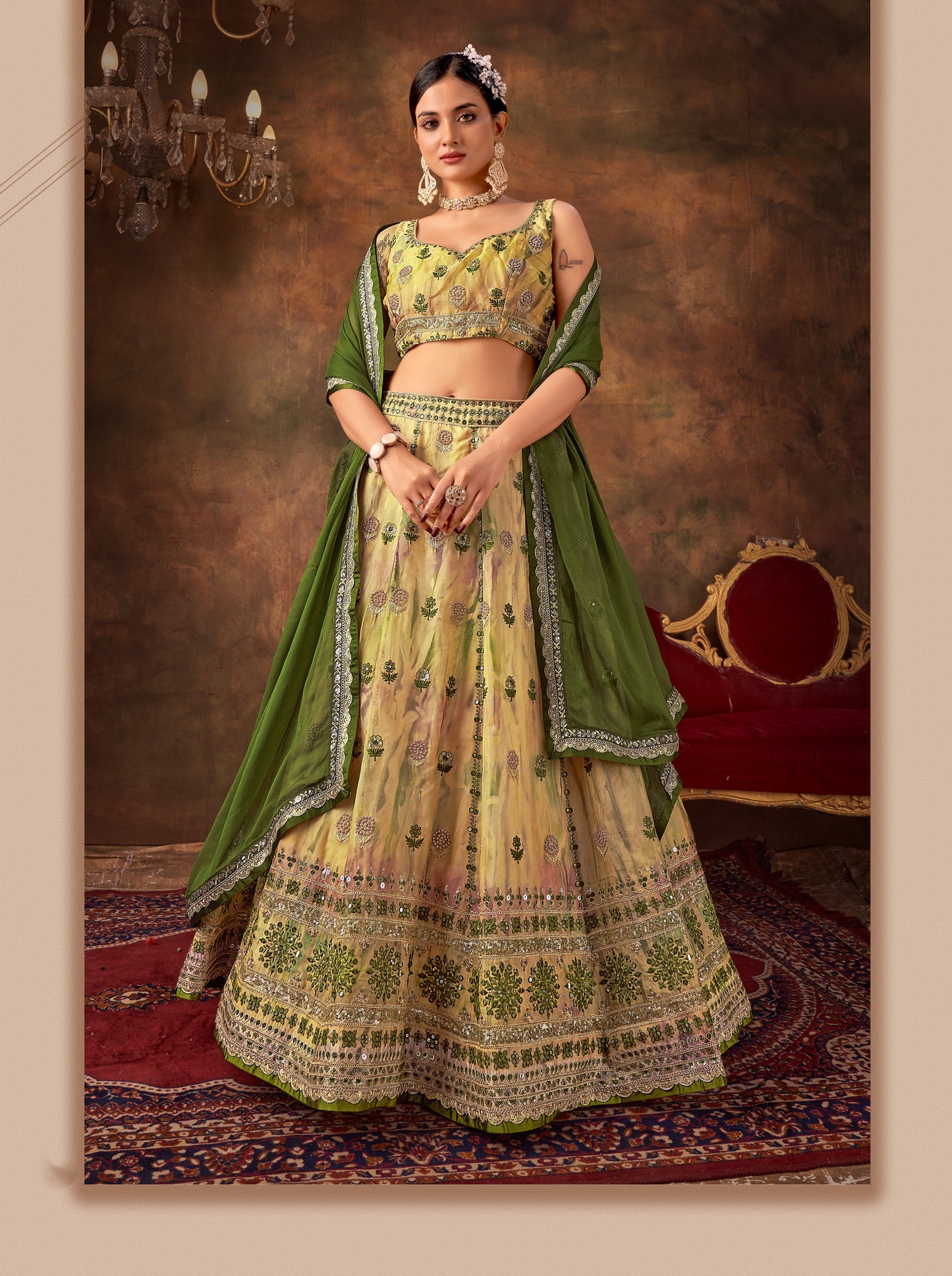 New Semi Stitiched Lehenga Choli