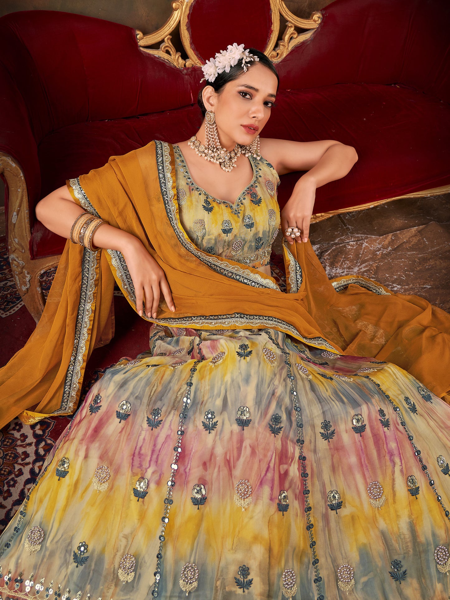 New Semi Stitiched Lehenga Choli