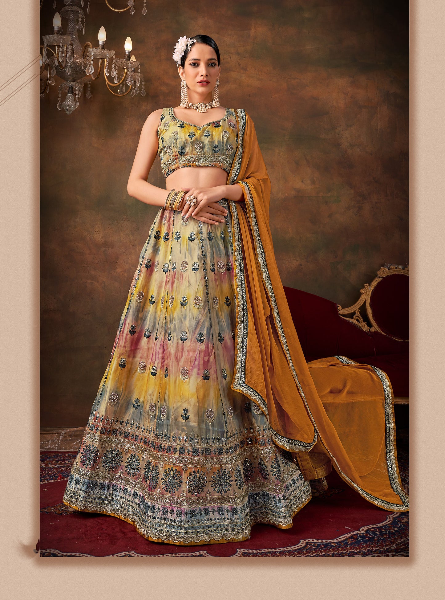 New Semi Stitiched Lehenga Choli