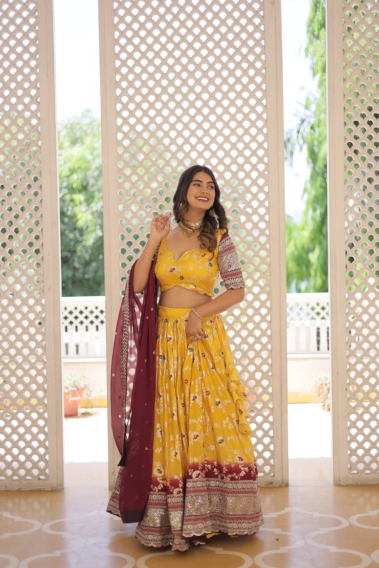 New Semi Stitiched Lehenga Choli