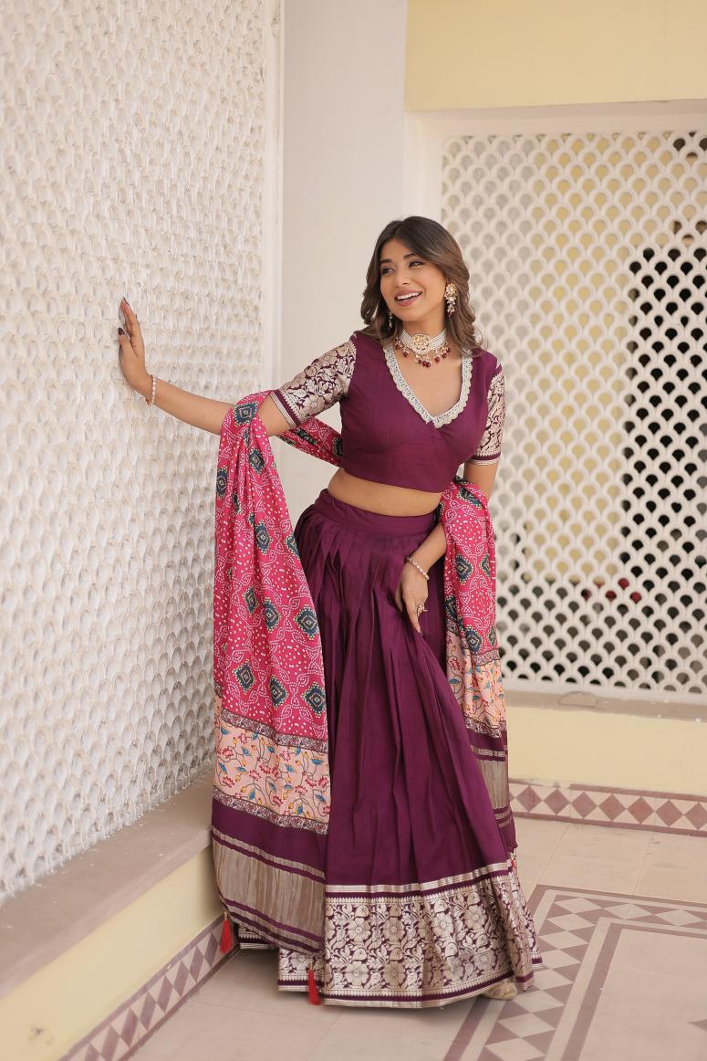 New Semi Stitiched Lehenga Choli