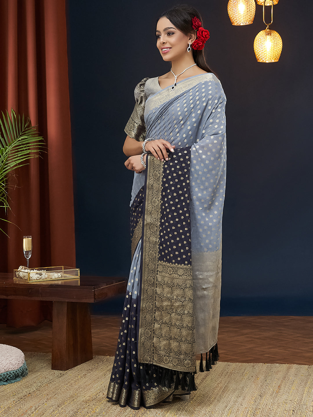 Georgette Silk Saree