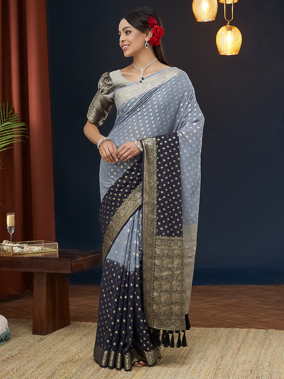 Georgette Silk Saree